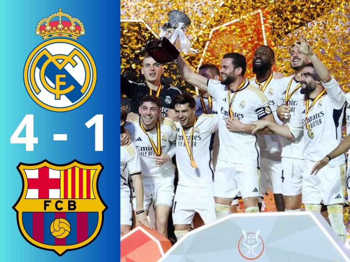 Video Bàn Thắng Real Madrid 4-1 Barcelona Siêu Cúp Tây Ban Nha 23/24