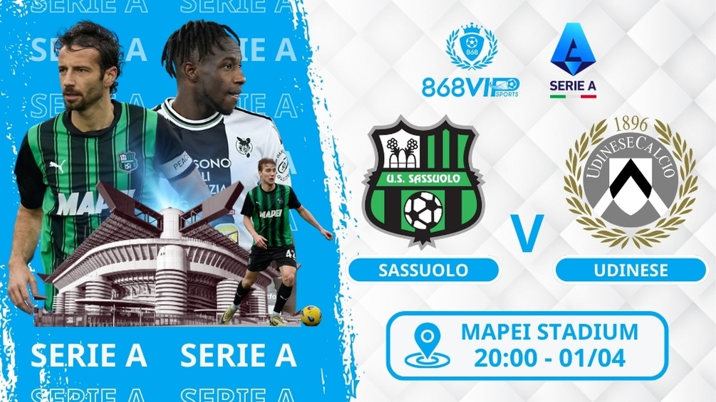 Soi kèo Sassuolo vs Udinese 20h00 ngày 01/04